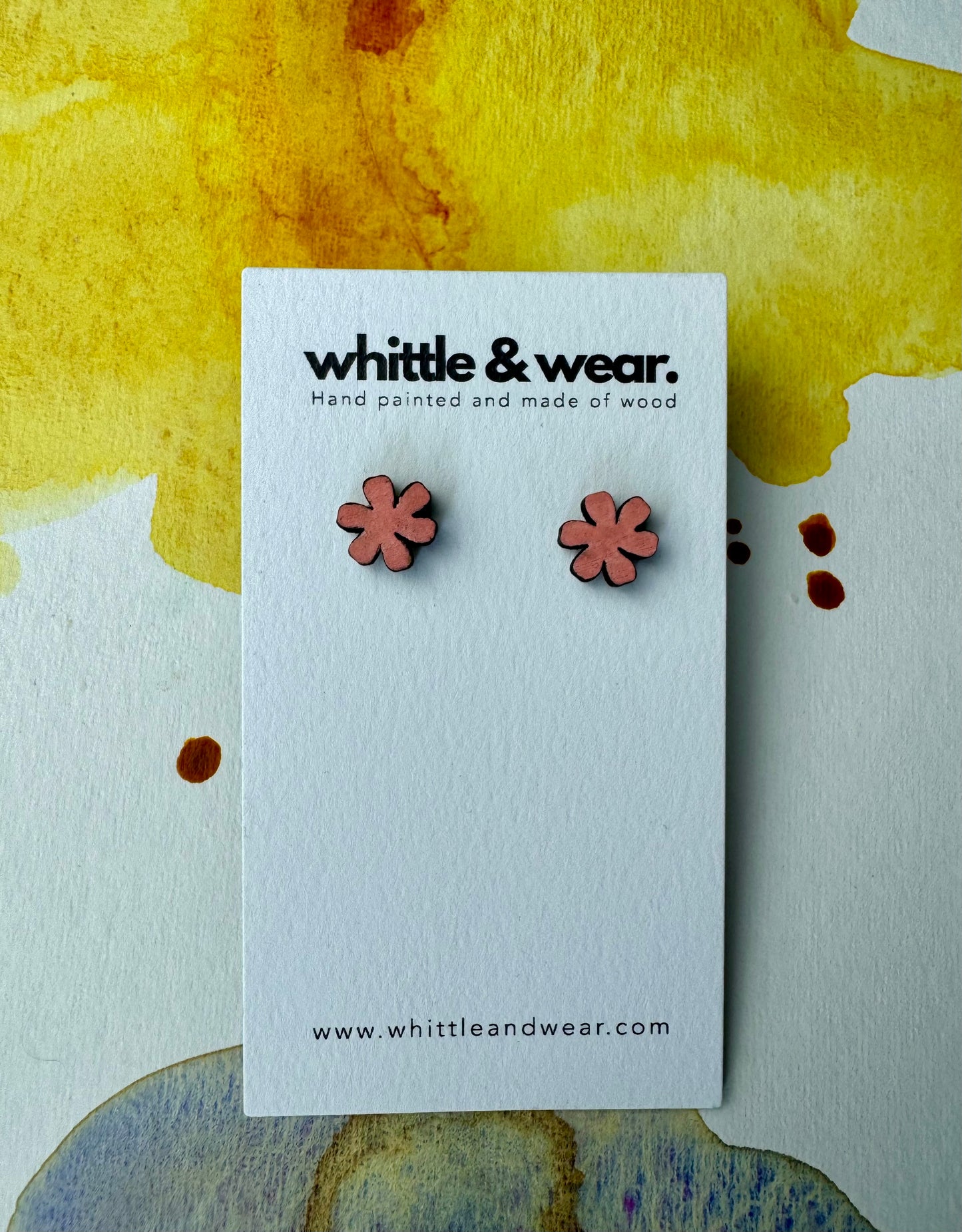 Handcrafted wooden earrings